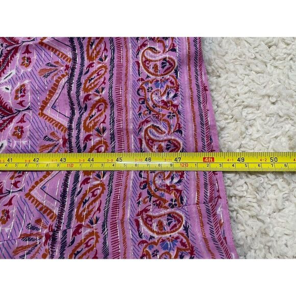 J. Crew Point Sur Size 14 Jumpsuit Romper Wide Leg Crop Pink Paisley Cotton - Picture 11 of 16